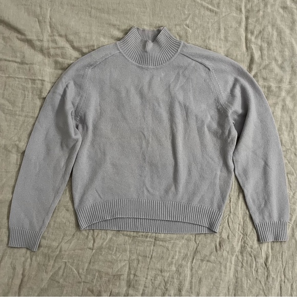 Aritzia Babaton Perry Wool Turtleneck Light Blue - Picture 8 of 10
